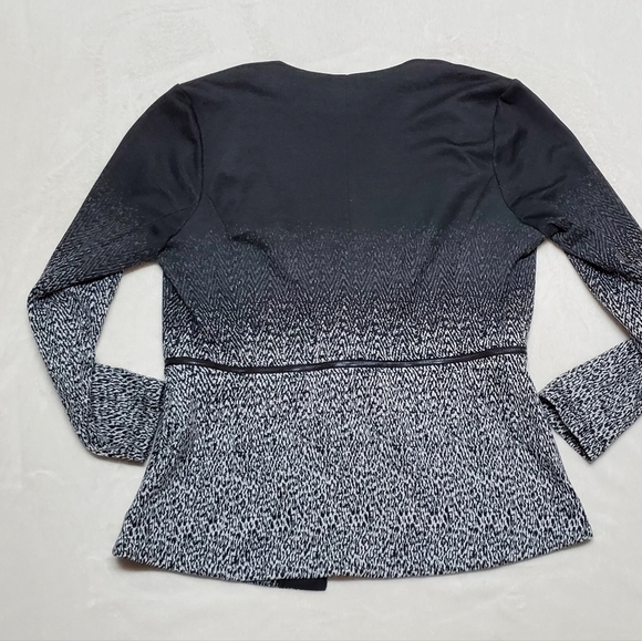 Grace elements faux-Zipper-Waist multi speckled ombre v-neck stretchy jacket XL - Picture 7 of 10